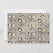 エスケープルームミステリースパイガールバースデーパーティー 招待状 (裏面)