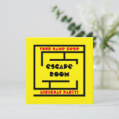 エスケープルームラビリンスバースデーパーティ招待状 招待状 (スタンド正面)