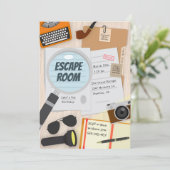 エスケープルーム刑事バースデーパーティーの招待状 招待状 (スタンド正面)