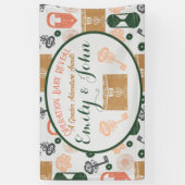 エスケープルーム性別発表ベビーシャワー 横断幕 (縦)