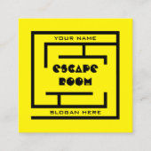 エスケープルーム迷路ゲームの名刺テンプレート スクエア名刺 (正面)