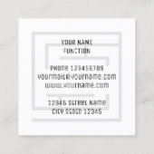 エスケープルーム迷路ゲームの名刺テンプレート スクエア名刺 (裏面)