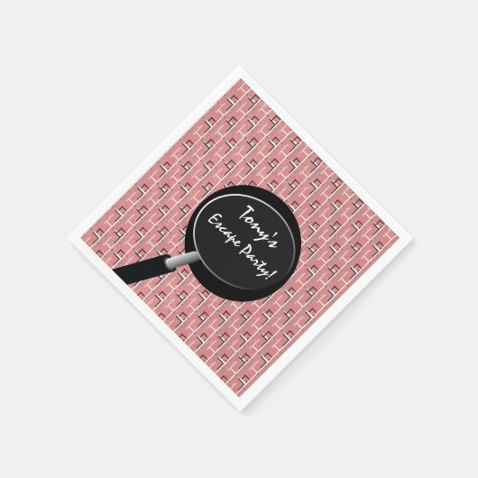 エスケープルーム迷路ミステリーガールのパーティー用品 スタンダードカクテルナプキン (角)