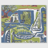 エスケープ地中海のラッピング紙 ラッピングペーパー (フラット)