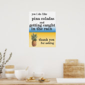 "エスケープ" – ピナコラダソングアートプリント ポスター (キッチン)