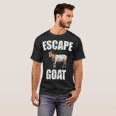 エスケープ ヤギ せき罪のヤギ 動物 フーダ 冗談 島 Tシャツ (正面フル)