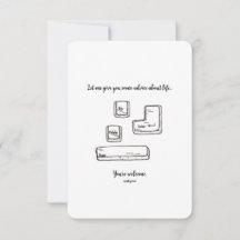 エスケープ、削除、入力、宇宙 – フラットカード