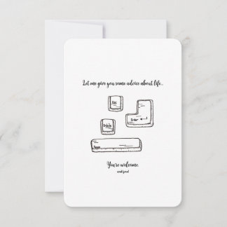 エスケープ、削除、入力、宇宙 – フラットカード