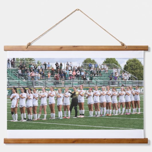 エスコサッカーチームタペストリー 吊り下げ型タペストリー (正面)