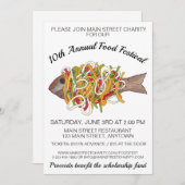 エスコヴィッチフィッシュジャマイカリブのカ料理フード 招待状 (正面/裏面)