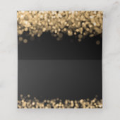 エスコートカードエレガントな結婚式の金ゴールドライト プレイスカード (内部開封)