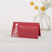 エスコートカードクリス結婚マス銀色赤 プレイスカード (裏面)