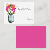 エスコートシーティングカードガーベラデイジー&メイスンジャー プレイスカード (正面/裏面)