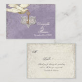 エスコートテーブル座席カード、私のハート、ハトへの鍵 プレイスカード (正面/裏面)