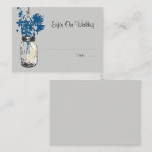 エスコート座席カードワイルドフラワーズ&メイソンジャー プレイスカード (正面/裏面)