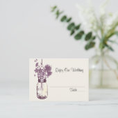 エスコート座席カードワイルドフラワーズ&メイソンジャー プレイスカード (スタンド正面)