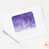 エスコート紫色の水彩洗浄結婚式用シール スクエアシール (封筒)