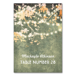 エスコート結婚カードのストリングライト枝 テーブルナンバー
