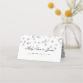 エスコー結婚トカード銀箔グリッター灯 プレイスカード (裏面)