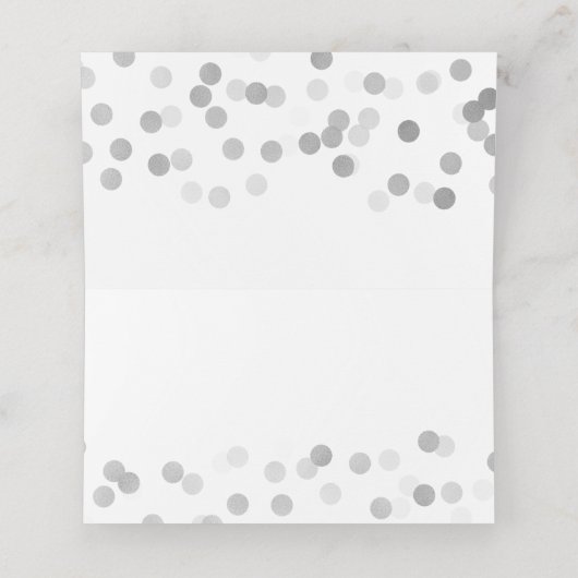 エスコー結婚トカード銀箔グリッター灯 プレイスカード (内部開封)