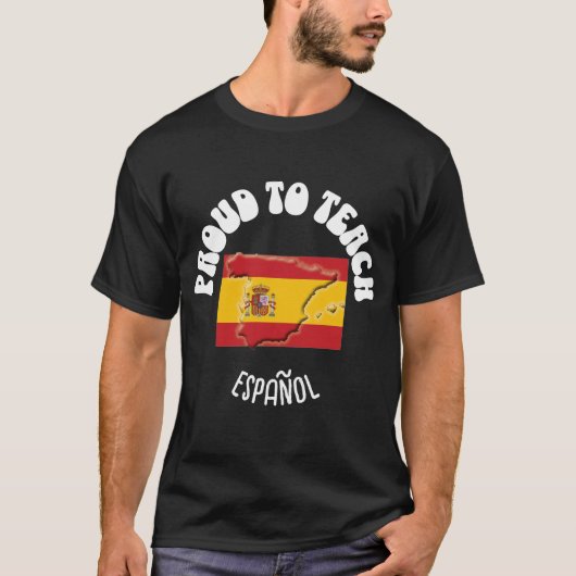 エススペインのパニョ誇りを持ったルに対す教える言語先生 Tシャツ (正面)