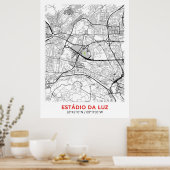 エスタディオダルーズマップデザイン ポスター (キッチン)