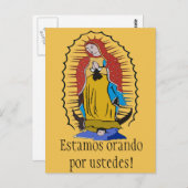 エスタモス・オランド・ポア・オステデス！グアダルーペヴァージン ポストカード (正面/裏面)