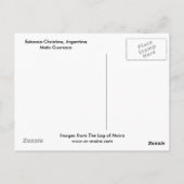 エスタンシア・クリスティーナ, アルゼンチン, マタ・グアナコ ポストカード (裏面)