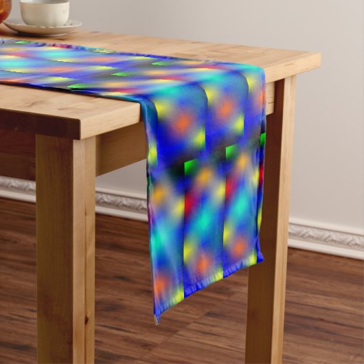 エスタンパcolorida, 'escama quadada'. ロングテーブルランナー (インサイチュ)