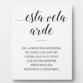 エスタヴェラアルデ結婚の記念inスペインの フォトプラーク (正面)