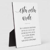 エスタヴェラアルデ結婚の記念inスペインの フォトプラーク (側面)