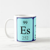 エスターの周期表の名前のマグ コーヒーマグカップ (左)