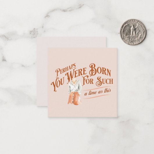 エスター・バイブル・バース・ノテフェミニンカード ノートカード (正面/裏面インサイチュ)