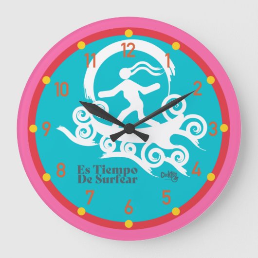 エスティエンポ・デ・サーフェア、カリフォルニア1778エスパニョル ラージ壁時計 (正面)