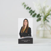 エスティ実在ス・シルバー・スウッシュ・ビジネス・カード 名刺 (スタンド正面)