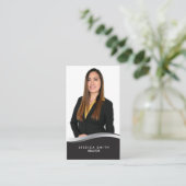 エスティ実在ス・シルバー・スウッシュ・ビジネス・カード 名刺 (スタンド正面)