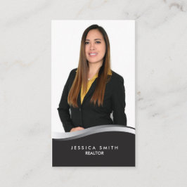 エスティ実在ス・シルバー・スウッシュ・ビジネス・カード 名刺