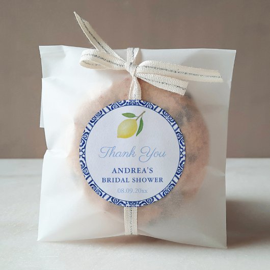 エステエレガントイタリアンティック・ブルーブライダルシャワーの恩恵 ラウンドシール