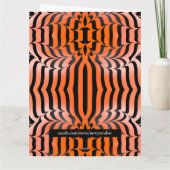 エステエレガントティックオレンジ&ブラックタイガースキンプリント カード (裏面)