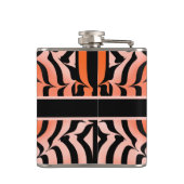 エステエレガントティックオレンジ&ブラックタイガースキンプリント フラスク (裏面)