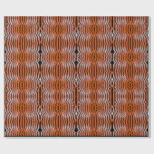 エステエレガントティックオレンジ&ブラックタイガースキンプリント ラッピングペーパー (フラット)