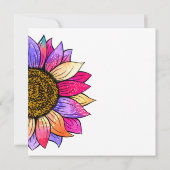 エステカラフルティックサンフラワーフローラ誕生日 招待状 (裏面)