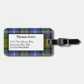 エステスタータンチェックプレイド荷物タグ ラゲッジタグ (正面横)