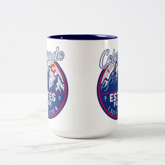 エステスパークコロラドお土産 – ハイキングキャンプ ツートーンマグカップ (中央)