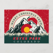 エステスパークコロラドシティズからのメリークリスマス ポストカード (正面)