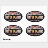 エステスパークコロラド州旗 楕円形シール (シート)