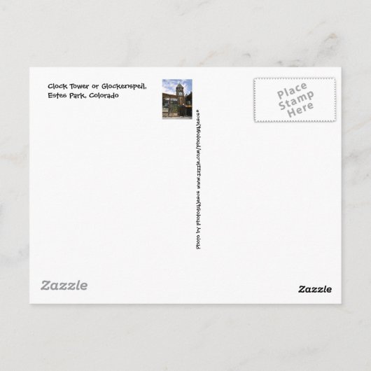 エステスパークポストカードからの挨拶 ポストカード (裏面)