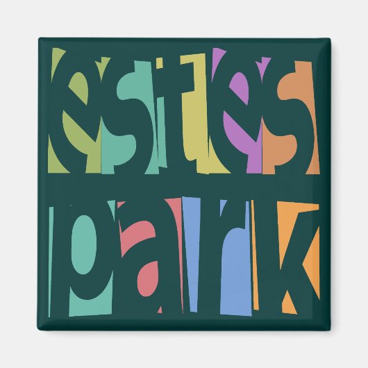 エステスパークレトロ文字 マグネット (正面)