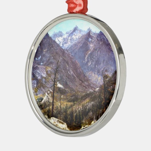 エステス・パーク，コロラド – アルバート・ビエルシュタットのアートワーク メタルオーナメント (左)