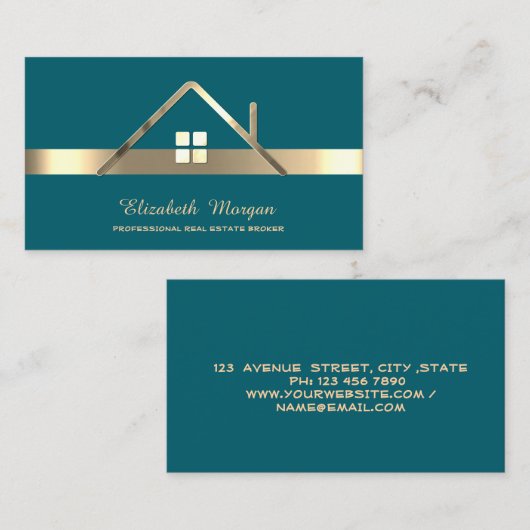 エステッエレガントト実在ブローカーハウスルーフグリーン 名刺 (正面/裏面)